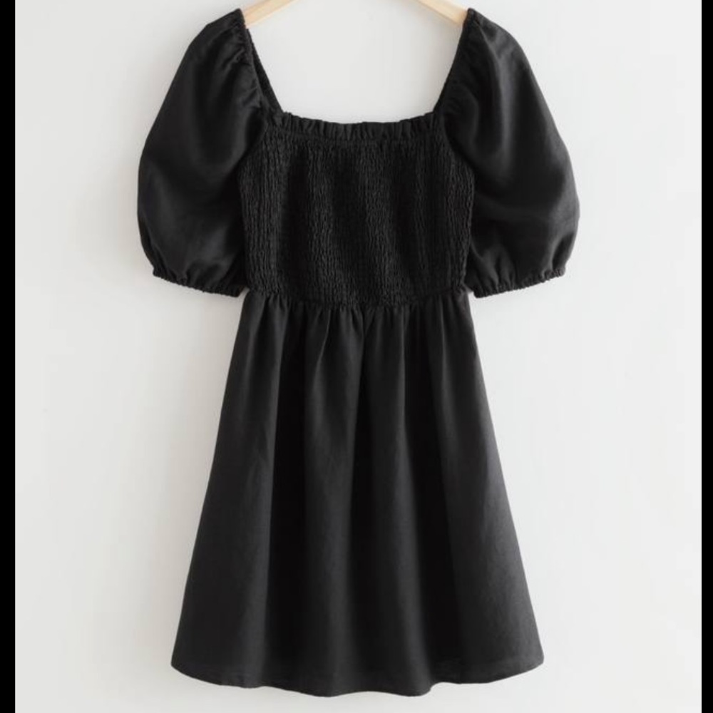 WAYF puff sleeve mini dress